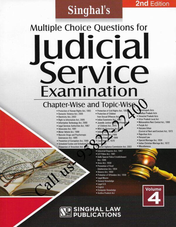Singhal's Multiple Choice Questions for JUDICIAL SERVICE EXAMINATION (VOLUME 1)Multiple Choice Questions for JUDICIAL SERVICE EXAMINATION (VOLUME 4) Cover page