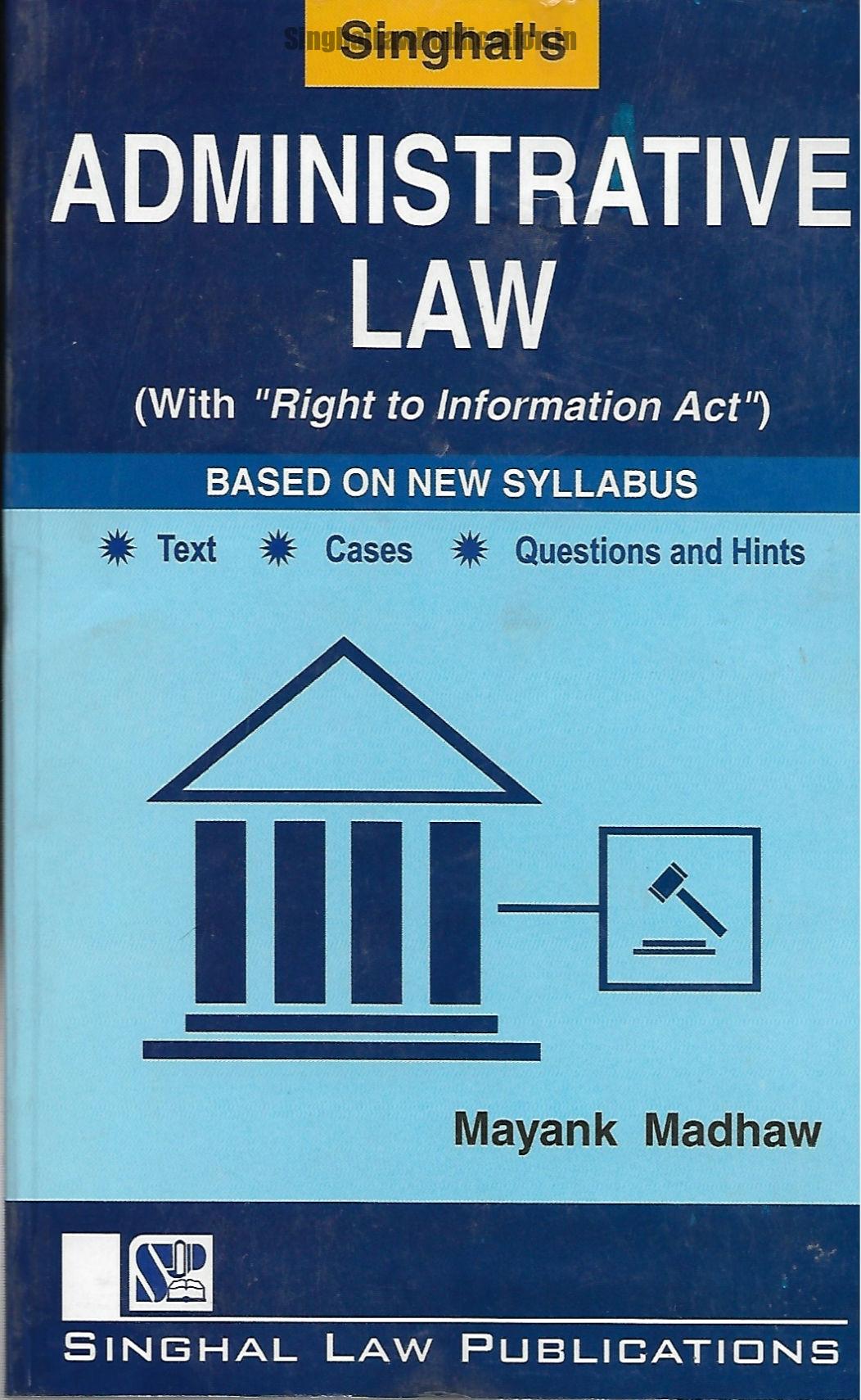 2022-07-04_003070-12 (1) Singhal's Administrative Law by Mayank Madhav - Image 1