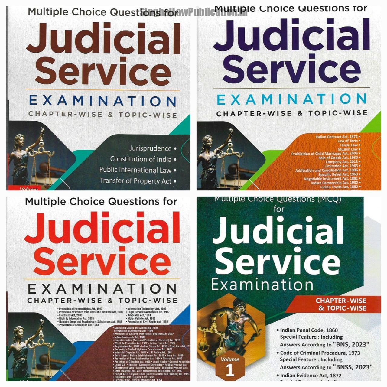 Singhal's Set of 4 Books on Multiple Choice Questions (MCQ) For Judicial Service Examination (VOLUME 1,2,3 & 4) 4th Edition 2024. Singhal's Set of 4 Books on Multiple Choice Questions (MCQ) For Judicial Service Examination (VOLUME 1,2,3 & 4) 4th Edition 2024. - Image 1