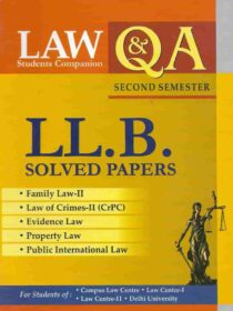 Singhal’s LLB Solved Papers (Question and Answers/ QA) for 2nd Semester Delhi University (DU) latest edition 2021