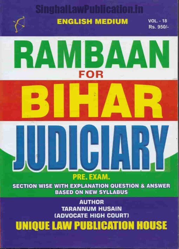 Unique's Rambaan for Bihar Judiciary Prelims Exam by Tarannum Hussain