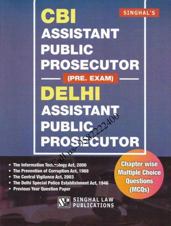 Singhal's CBI and Delhi Assistant Public Prosecutor (APP) Prelims Exam book cover