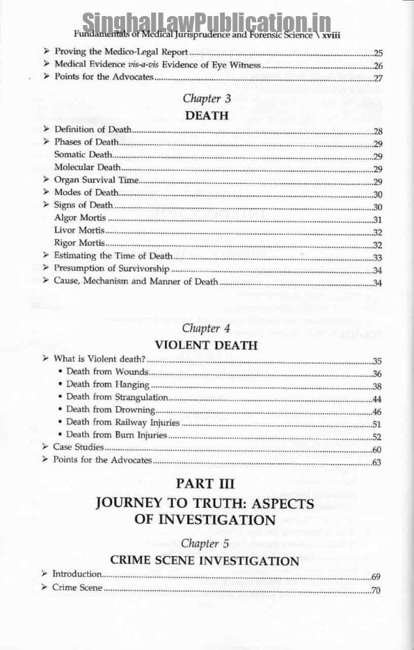 Singhal's Fundamental of Medical Jurisprudence and Forensic Science by Durgesh Pandey (HJS) - Hardbound - Image 4