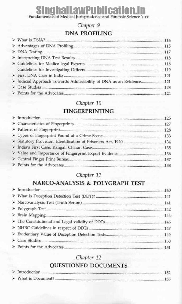Singhal's Fundamental of Medical Jurisprudence and Forensic Science by Durgesh Pandey (HJS) - Hardbound - Image 6