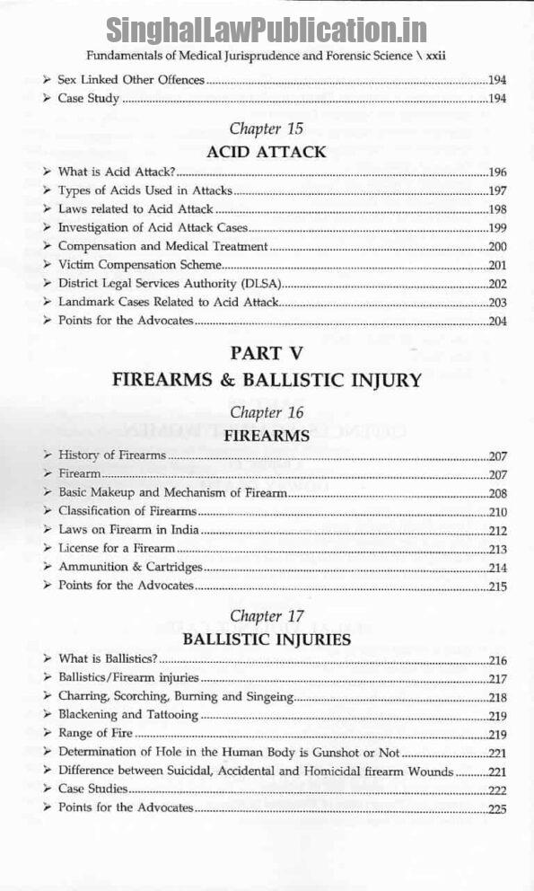 Singhal's Fundamental of Medical Jurisprudence and Forensic Science by Durgesh Pandey (HJS) - Hardbound - Image 8