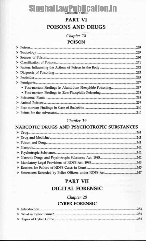 Singhal's Fundamental of Medical Jurisprudence and Forensic Science by Durgesh Pandey (HJS) - Hardbound - Image 9