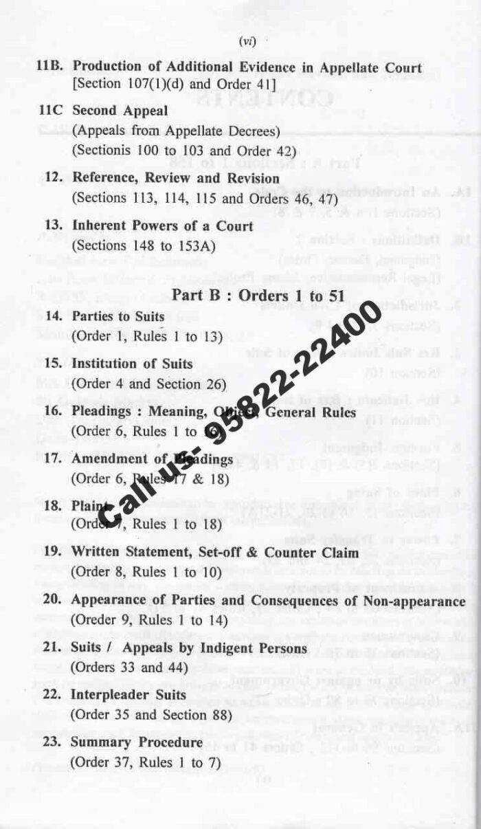 Singhal's Civil Procedure Code (CPC) by Mayank Madhaw Content page 2