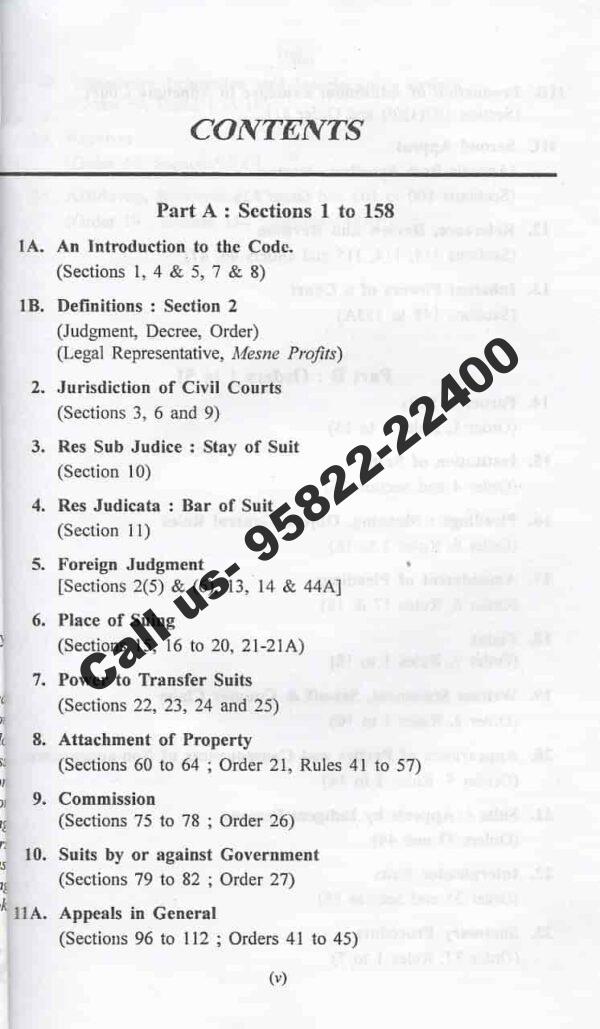 Singhal's Civil Procedure Code (CPC) by Mayank Madhaw Content page 1