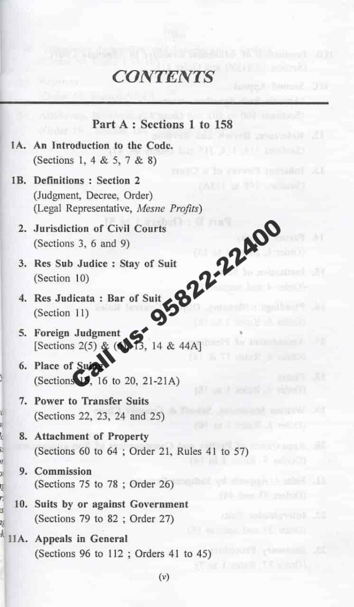 Singhal's Civil Procedure Code (CPC) by Mayank Madhaw Content page 1
