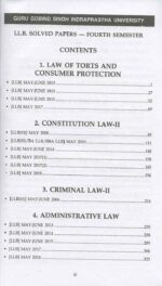 Singhal's LLB Solved Papers of 4th Semester IPU Content Page 1