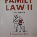 Family Law- 2 by Poonam Pradhan Saxena 5th Edition Book cover page