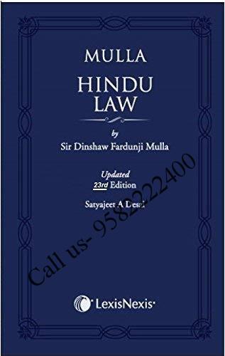 Mulla Hindu Law (LexisNexis) 23rd Edition Cover Page