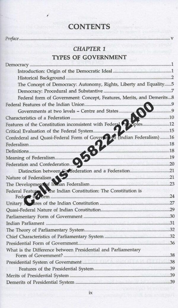 Singhal's Political Science PART 2 [Politics and International Relations] by Manav Malhotra Content Page 1