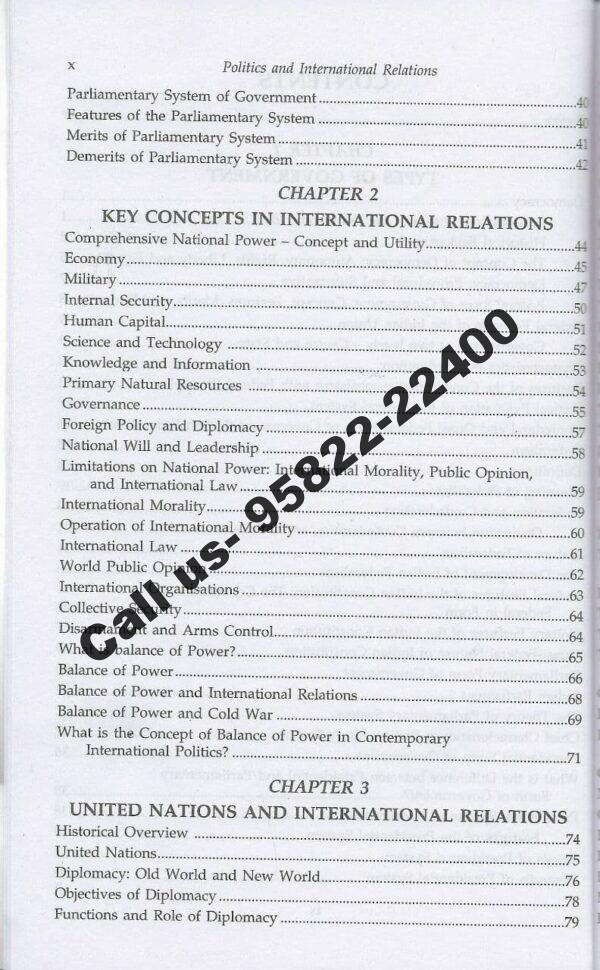 Singhal's Political Science PART 2 [Politics and International Relations] by Manav Malhotra Content Page 2