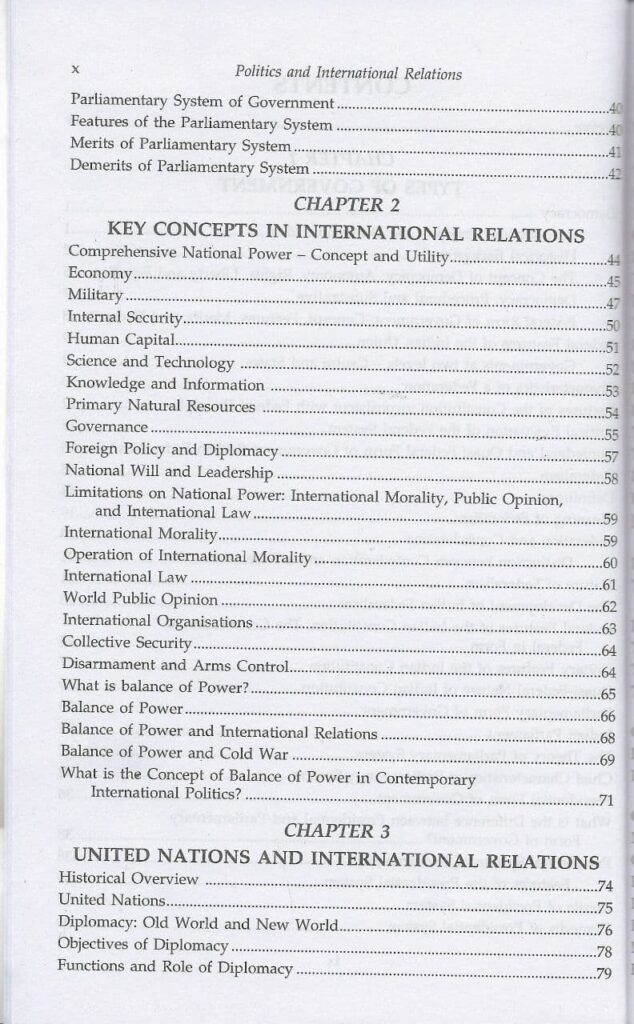 Singhal's Political Science PART 2 [Politics and International Relations] by Manav Malhotra Content Page 2