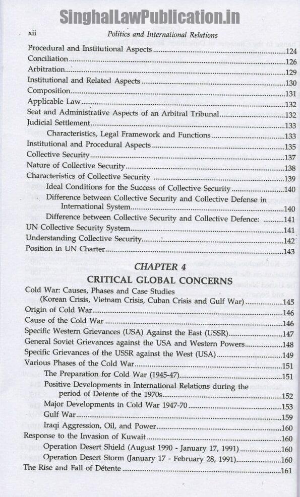 Singhal's Political Science PART 2 [Politics and International Relations] by Manav Malhotra Content Page 4