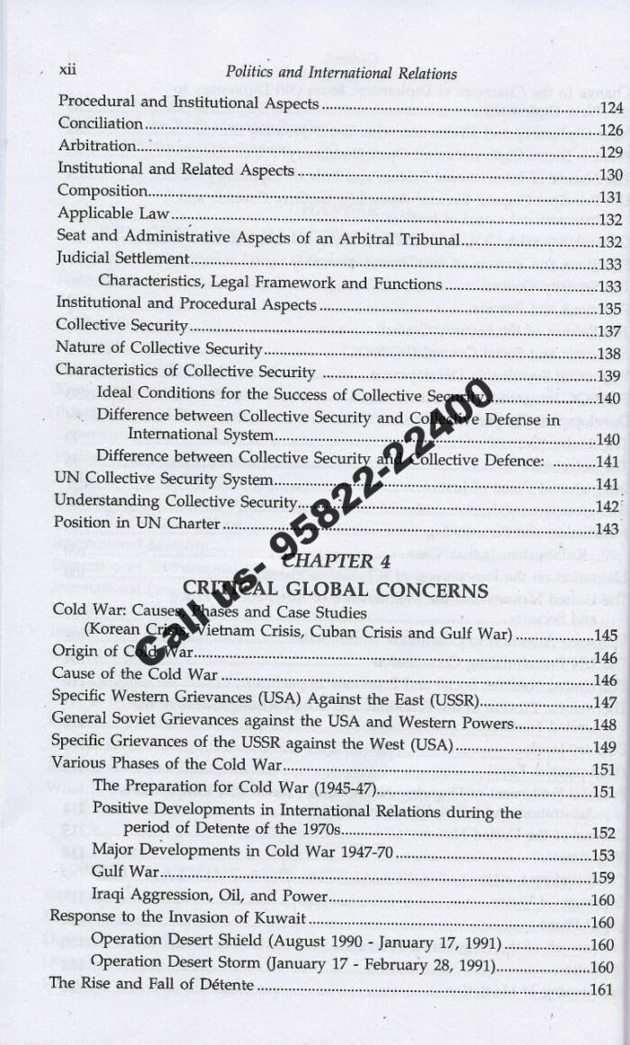 Singhal's Political Science PART 2 [Politics and International Relations] by Manav Malhotra Content Page 4
