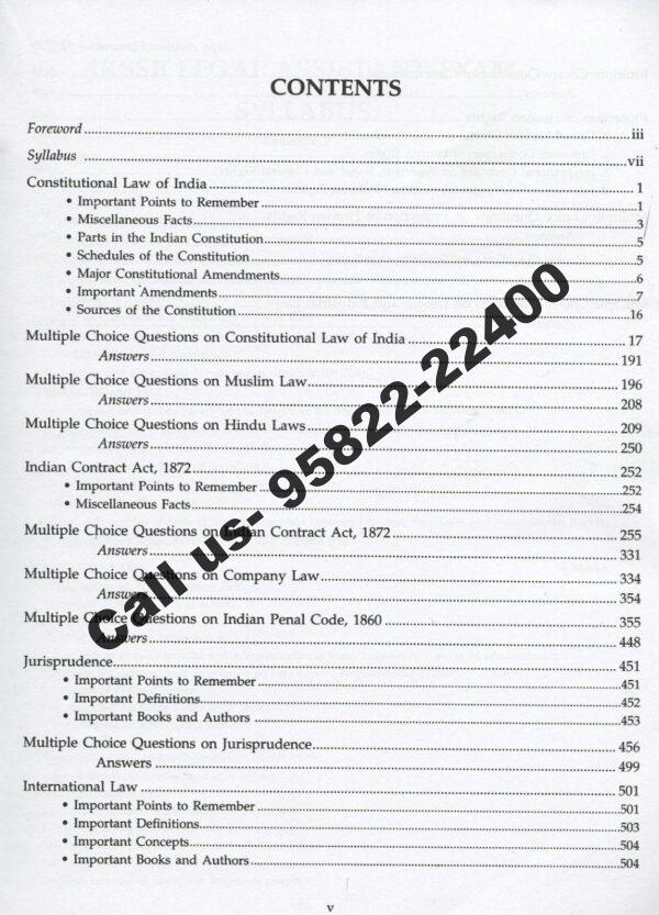 Singhal's Legal Assistant Exam (JKSSB) Book Latest Edition 2021 Content Page 1