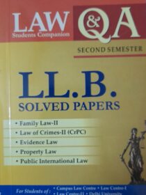Singhal’s LLB Solved Papers (Question and Answers/ QA) for 2nd Semester Delhi University (DU) 2022