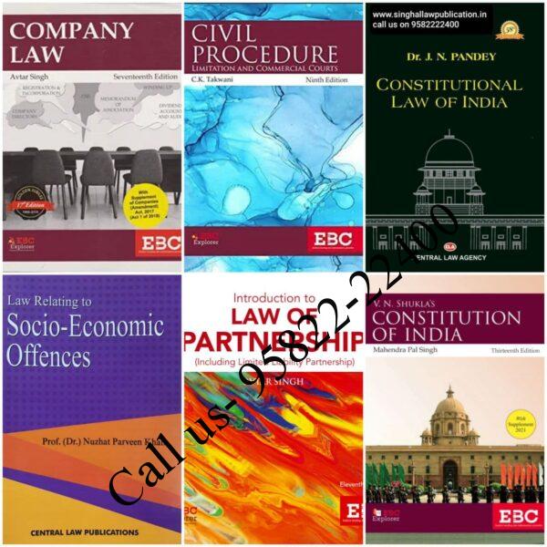 3rd Semester DU LLB Text-Book Set of 6 [CLI & CoI Optional] cover page