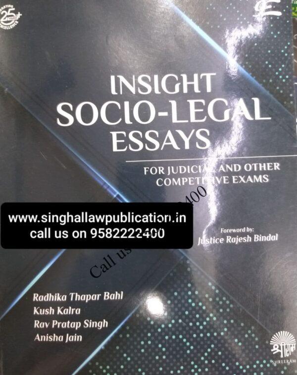 Insight Socio-Legal Essays for Judicial & other Exams by Justice Rajesh Bindal [ShreeRam] cover page