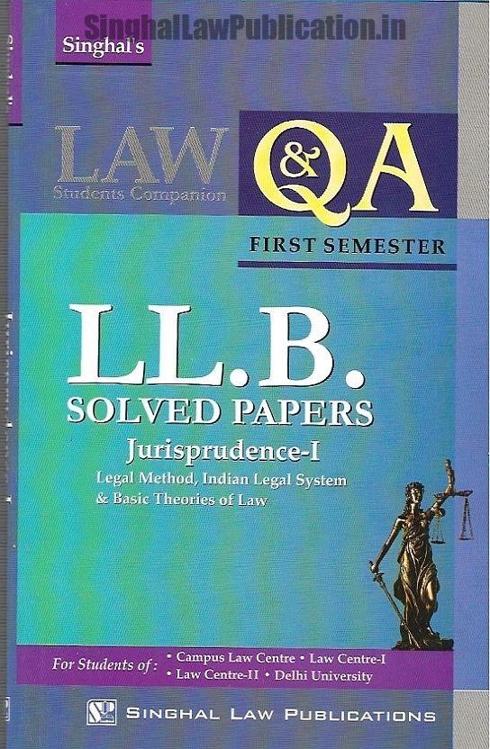 IMG_1230 Singhal's DU LLB Previous Year Set of Solved Papers (Q&A) for 1st Semester by P K Sharma 2023 - Image 6