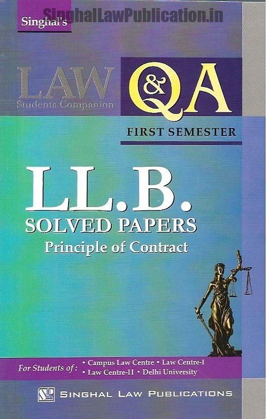 IMG_1232 Singhal's DU LLB Previous Year Set of Solved Papers (Q&A) for 1st Semester by P K Sharma 2023 - Image 8