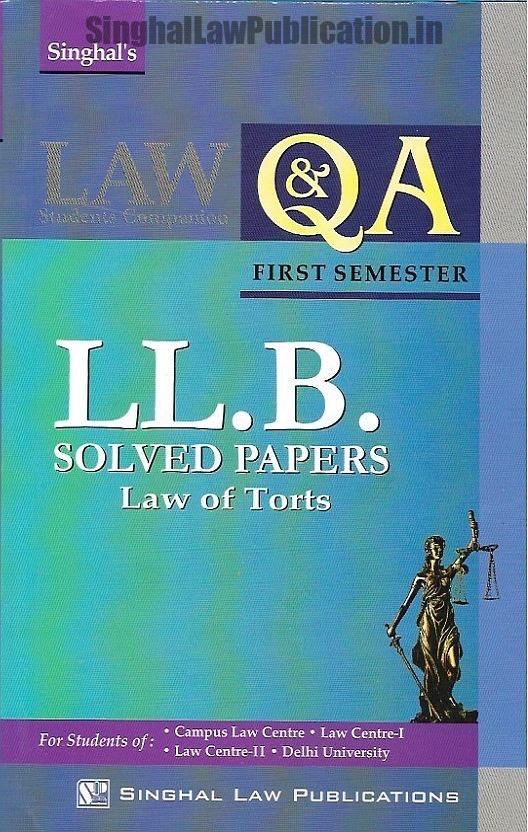 IMG_1234 Singhal's DU LLB Previous Year Set of Solved Papers (Q&A) for 1st Semester by P K Sharma 2023 - Image 10