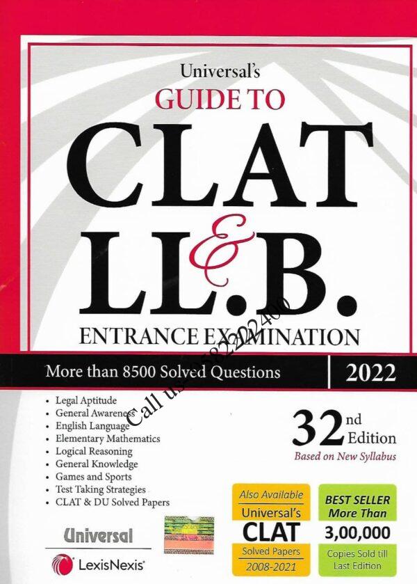 Universal's Guide to CLAT & LLB Entrance Exam 32nd Edition 2022 [LEXISNEXIS] book cover page
