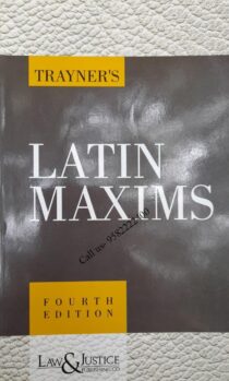Buy Trayner's Latin Maxims 4th Edition [Law & Justice] book cover page