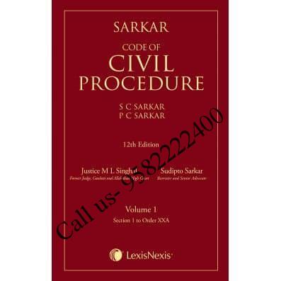 Sarkar's Code of Civil Procedure volume 1 & 2 book cover page