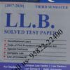 Singhal's DU LLB Previous Year Solved Papers (Q&A) for 3rd Semester book cover page