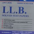 Singhal's DU LLB Previous Year Solved Papers (Q&A) for 3rd Semester book cover page
