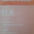 Singhal's GGSIPU LLB Previous Year Solved Papers (Q&A) for 6th Semester cover page