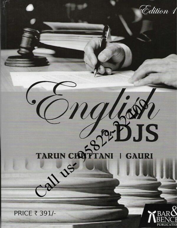 Buy English for Delhi Judicial Services (DJS) by Tarun Chuttani & Gauri book cover page