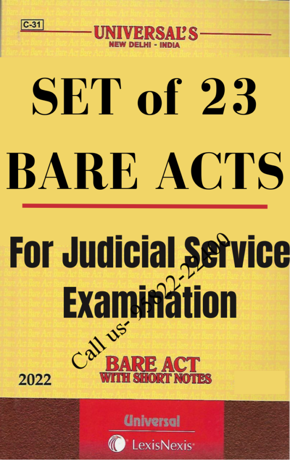 Universal's SET of 23 BARE ACTS for Judicial Service Examination