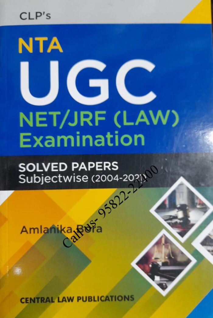 Solved Papers of NTA UGC [NETJRF] Law Exam by Amlanika Bora book cover page