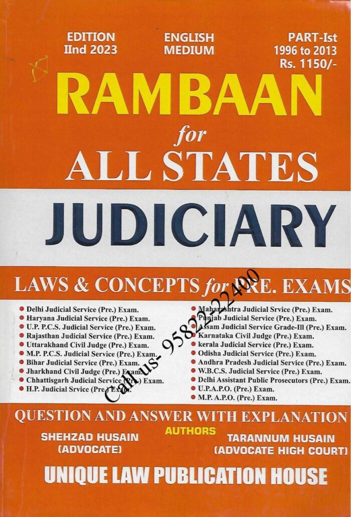 Unique's Rambaan for ALL States Judiciary Part- 1 [Law and Concept for Pre Exams]