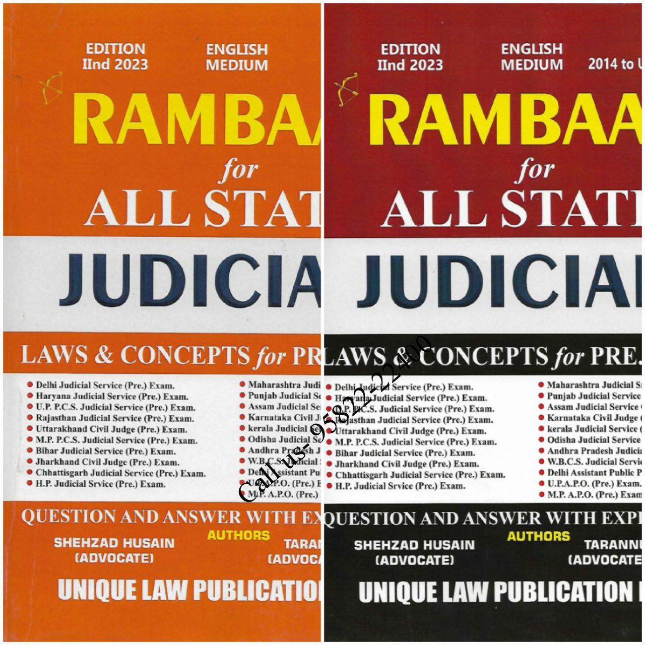 Unique's Rambaan Set of 2 Books for ALL States Judiciary [Law and Concept for Prelims Exam]