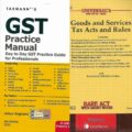 Combo of Universal's GST Bare ACT + TaxMann's GST Practice Manual [2022] book cover page