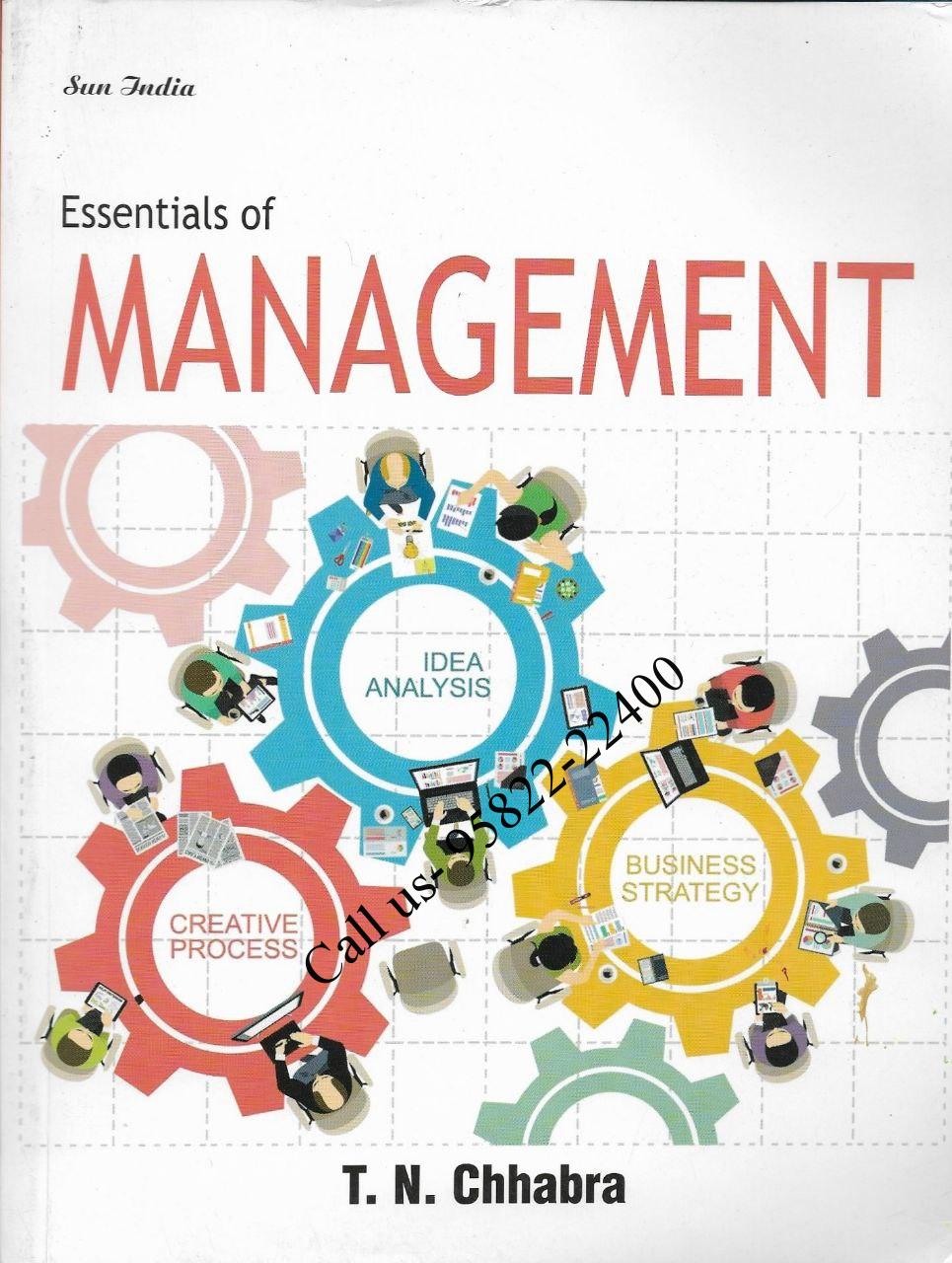 Essentials of Management by TN Chhabra for BBA LLB [1st Semester GGSIPU]