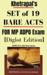 SET of 19 Bare Acts for MP ADPO Exam (Diglot Edition) Khetrapal Law House