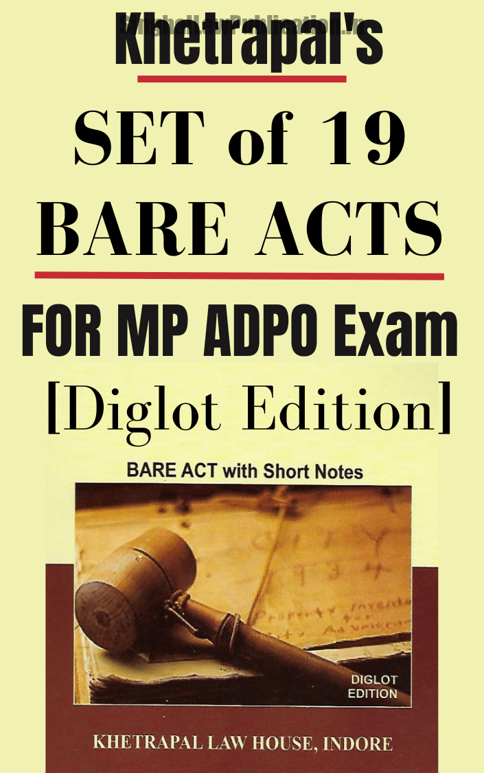 SET of 19 Bare Acts for MP ADPO Exam (Diglot Edition) khetrapal law house SET of 19 Bare Acts for MP ADPO Exam (Diglot Edition) Khetrapal Law House - Image 1