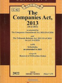 Universal’s The Companies Act 2013 [Bare Act with Short Notes] 2022