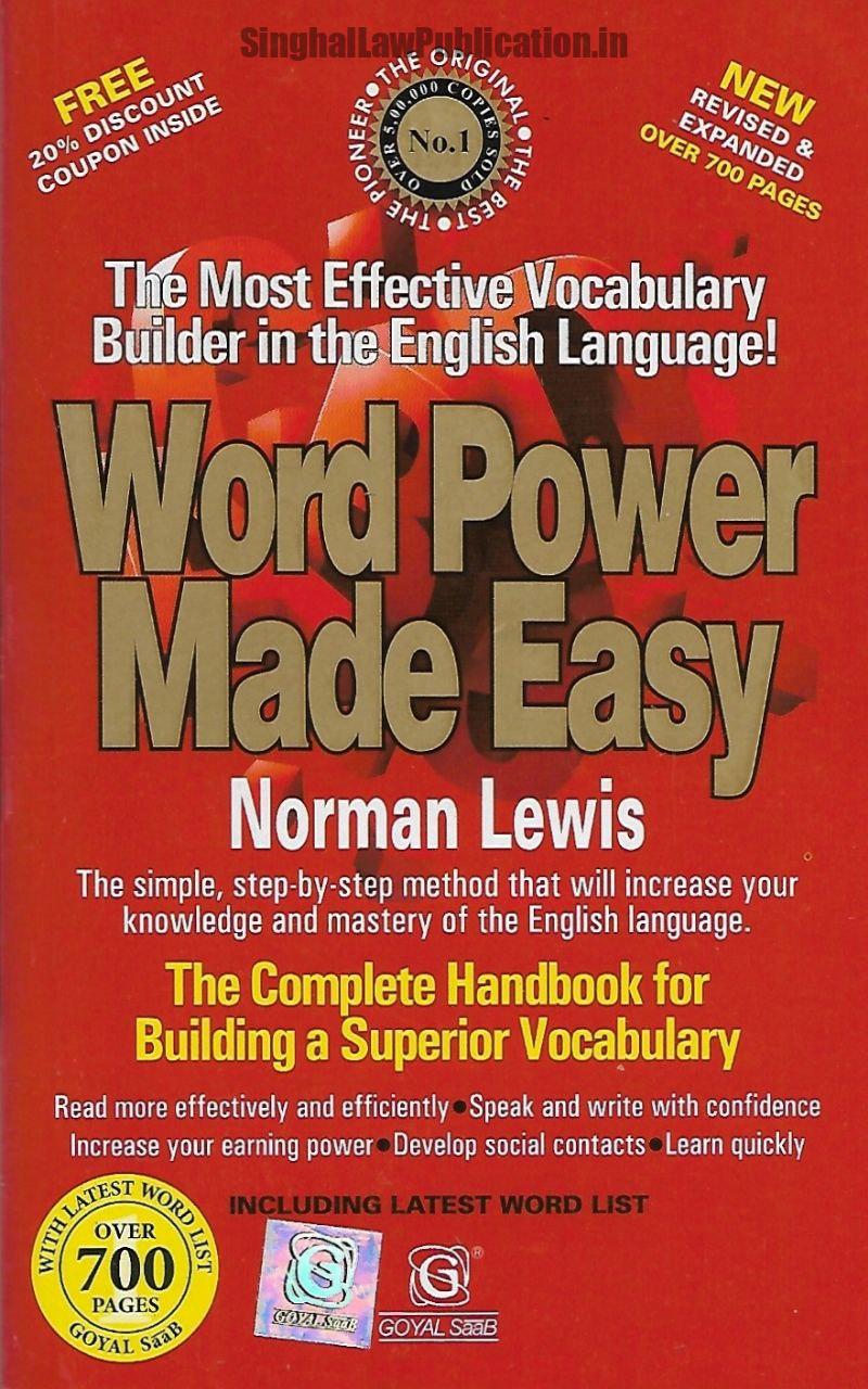 Word Power Made Easy By Norman Lewis For English Vocabulary Word power made easy by norman lewis for english vocabulary