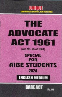 Unique's Set of 20 Bare Acts for AIBE (English Edition) Without Notes 2023