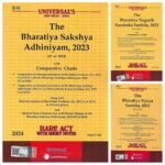 Universal’s (Set of 3 Bare Act) The Bharatiya Sakshya Adhiniyam, Bh. Nagarik Suraksha, Bh. Nyaya Sanhita