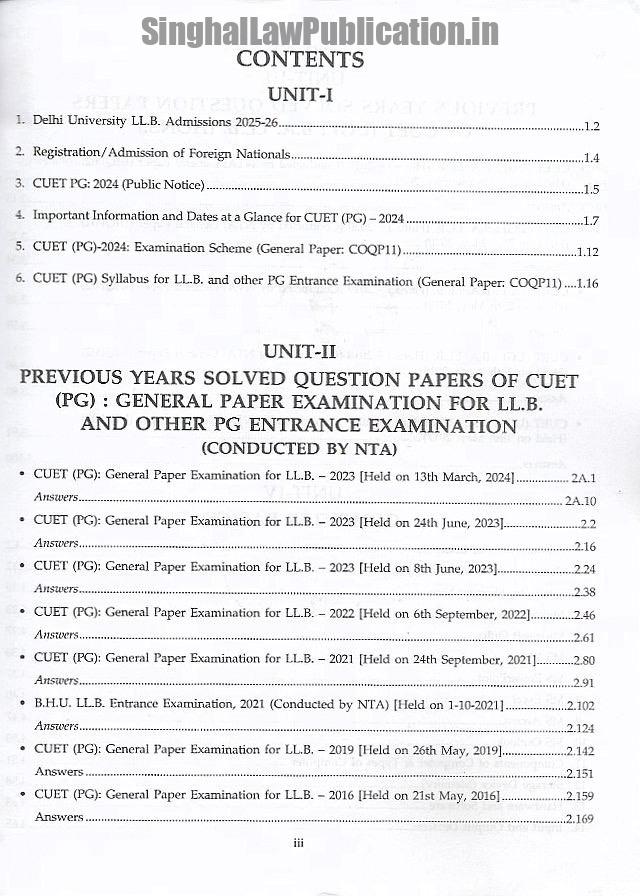 IMG_3536 Singhal's NTA CUET -(PG) General Paper Exam for LLB & other PG Entrance Exam PYQ - Image 2