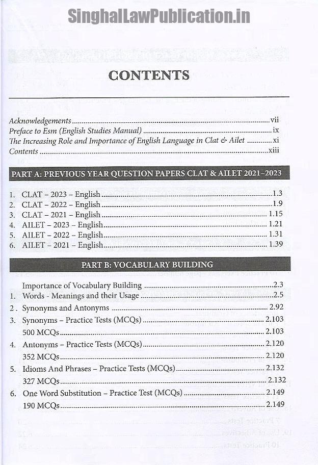 IMG_3067 AP Bhardwaj's ESM English Study Manual for Law Entrance Exam - Image 2