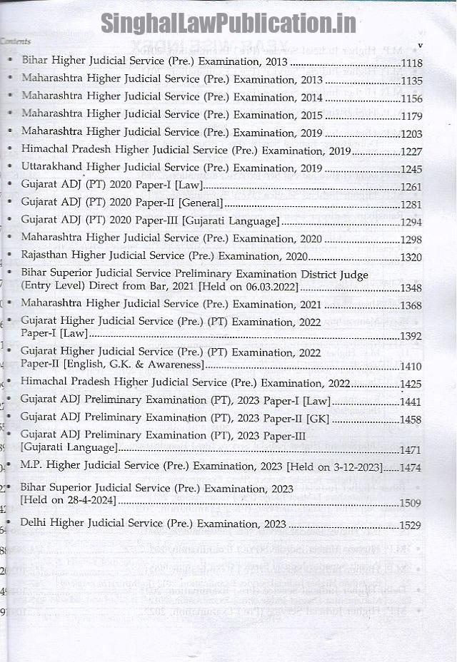 IMG_3433 Singhal's Solved Papers For Higher Judicial Service Exam (PRELIMS) by Pawan Kumar - Image 4